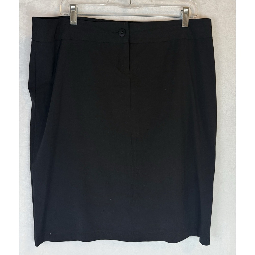 Laundry Shelli Segal Black Pencil Skirt Sz 12 Career Office Stretch Classic Chic